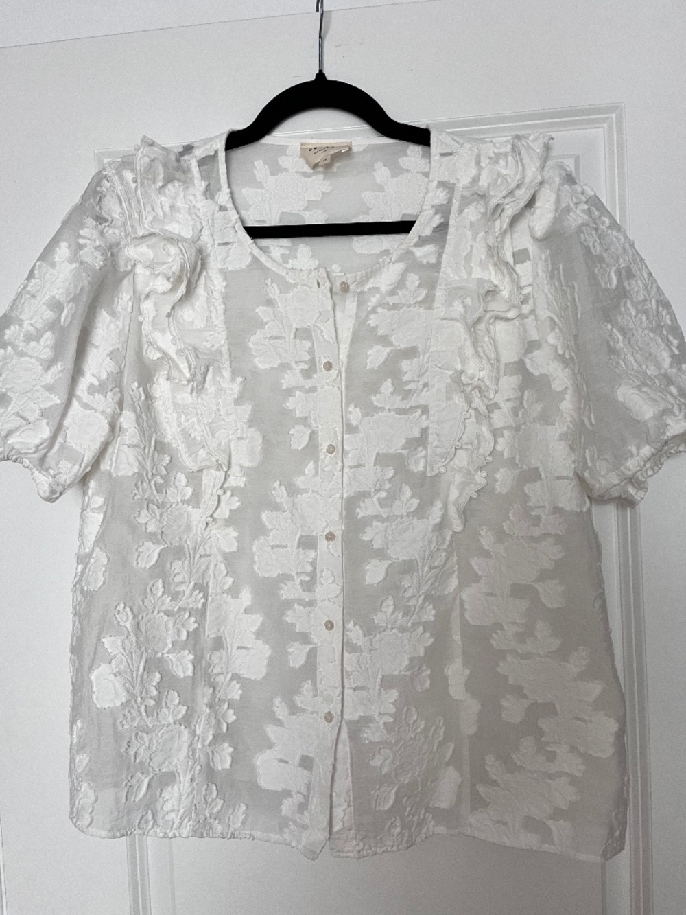 Sezane short sleeve blouse